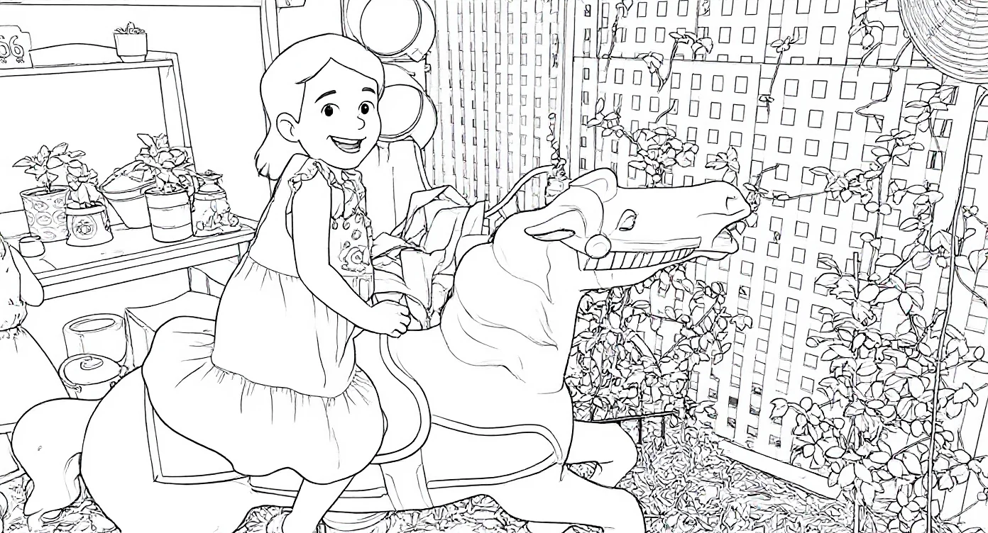 The same photo as a TinyTales coloring page